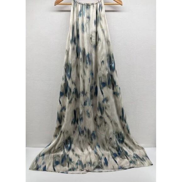 Women's H&M Plus Size 3X Satin Maxi Dress Halter Neckline - Picture 1 of 7